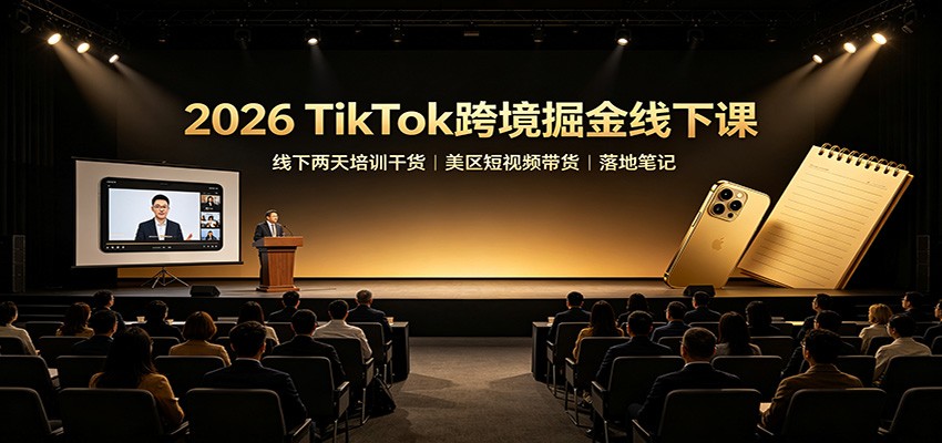 2026 TikTok跨境掘金线下课：线下两天培训干货，美区短视频带货落地笔记-保成圈-山云人力,分享创业咨询_最新网络项目资源