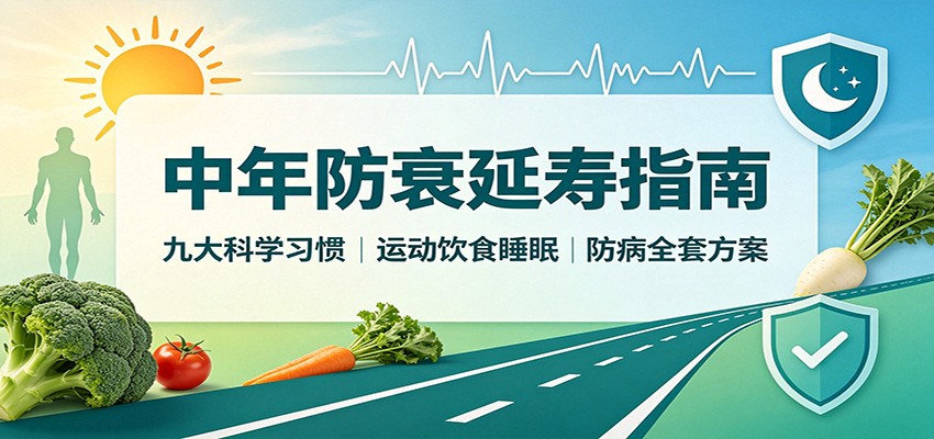 中年防衰延寿指南：九大科学习惯，运动饮食睡眠防病全套方案-保成圈-山云人力,分享创业咨询_最新网络项目资源