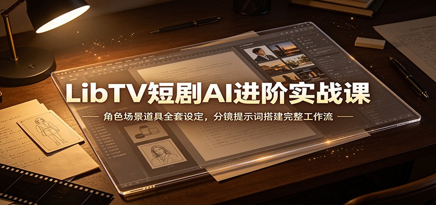 LibTV短剧AI进阶实战课：角色场景道具全套设定，分镜提示词搭建完整工作流-保成圈-山云人力,分享创业咨询_最新网络项目资源