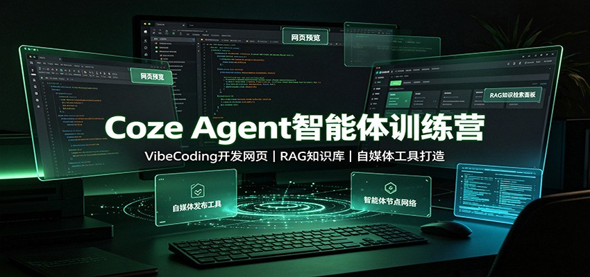 Coze Agent智能体训练营：VibeCoding开发网页，RAG知识库，自媒体工具打造-保成圈-山云人力,分享创业咨询_最新网络项目资源