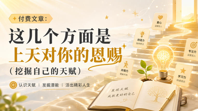 付费文章：这几个方面是上天对你的恩赐(挖掘自己的天赋)-保成圈-山云人力,分享创业咨询_最新网络项目资源