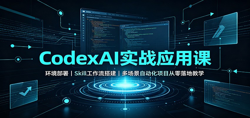 CodexAI实战应用课：环境部署Skill工作流搭建，多场景自动化项目从零落地教学-保成圈-山云人力,分享创业咨询_最新网络项目资源