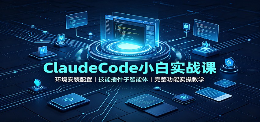 ClaudeCode小白实战课：环境安装配置，技能插件子智能体，完整功能实操教学-保成圈-山云人力,分享创业咨询_最新网络项目资源