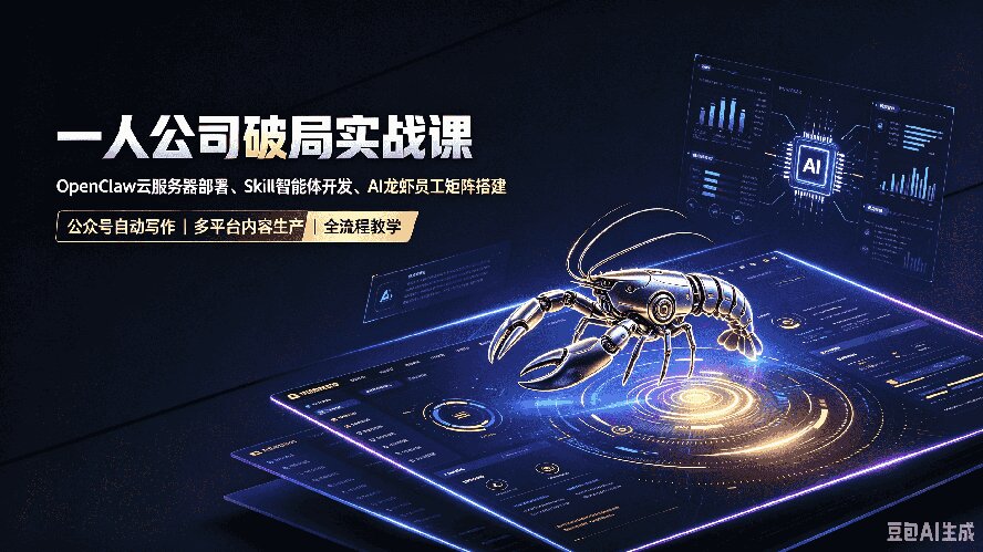 一人公司破局实战课｜OpenClaw云服务器部署、Skill智能体开发、AI龙虾员工矩阵搭建，公众号自动写作与多平台内容…-保成圈-山云人力,分享创业咨询_最新网络项目资源