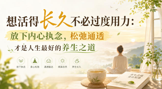 付费文章：想活得长久不必过度用力：放下内心执念，松弛通透才是人生最好的养生之道-保成圈-山云人力,分享创业咨询_最新网络项目资源