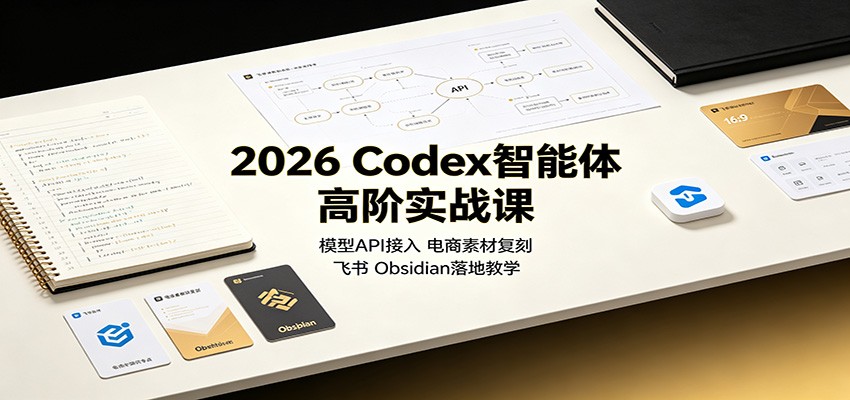2026 Codex智能体高阶实战课：模型API接入，电商素材复刻，飞书Obsidian落地教学-保成圈-山云人力,分享创业咨询_最新网络项目资源