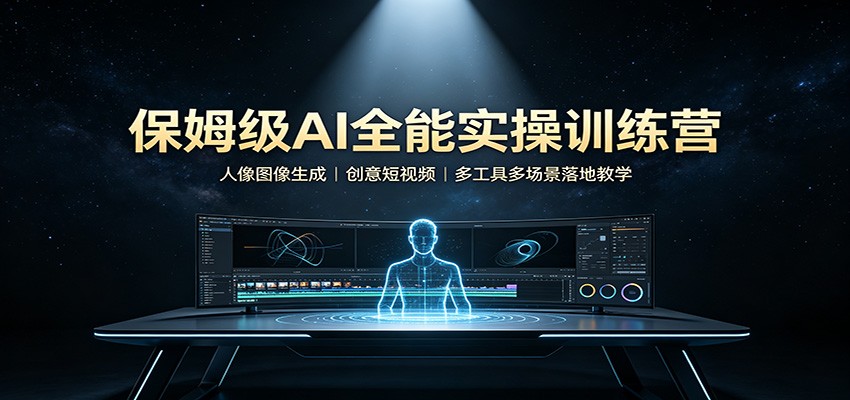 保姆级AI全能实操训练营：人像图像生成，创意短视频，多工具多场景落地教学-保成圈-山云人力,分享创业咨询_最新网络项目资源