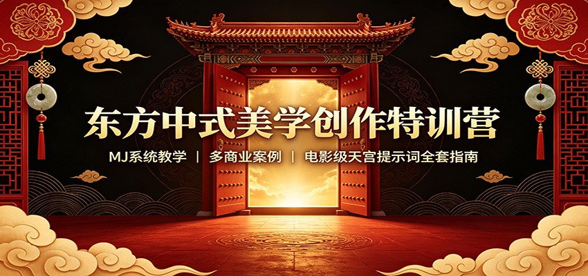 东方中式美学创作特训营：MJ系统教学，多商业案例，电影级天宫提示词全套指南-保成圈-山云人力,分享创业咨询_最新网络项目资源