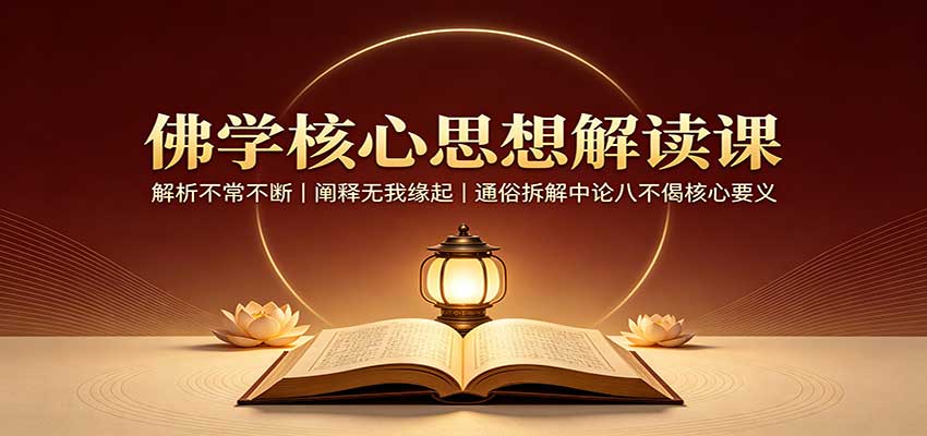 佛学核心思想解读课：解析不常不断，阐释无我缘起，通俗拆解中论八不偈核心要义-保成圈-山云人力,分享创业咨询_最新网络项目资源