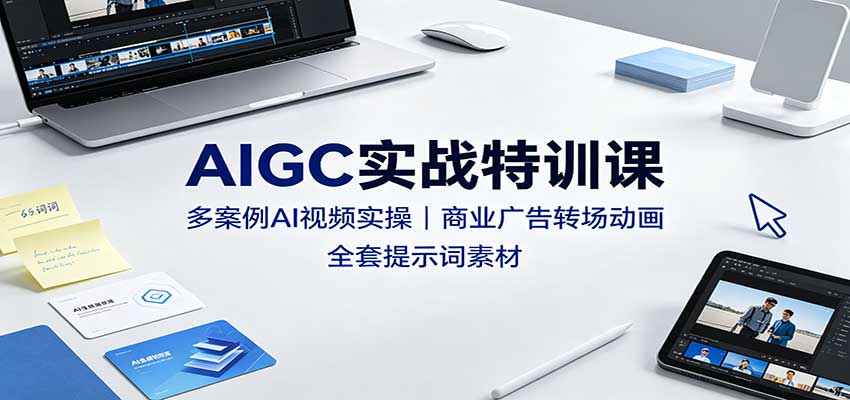 AIGC实战特训课：多案例AI视频实操，商业广告转场动画，全套提示词素材-保成圈-山云人力,分享创业咨询_最新网络项目资源