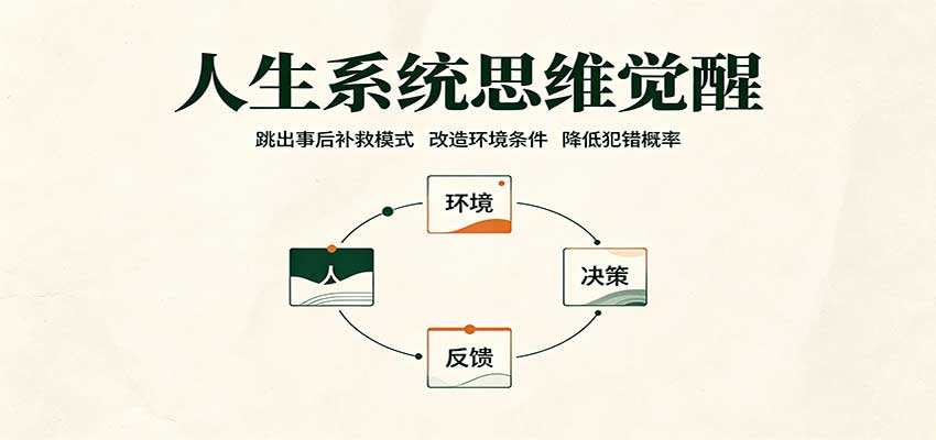人生系统思维觉醒：跳出事后补救模式，改造环境条件，降低犯错概率-保成圈-山云人力,分享创业咨询_最新网络项目资源