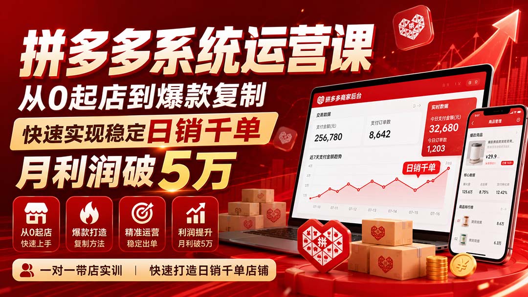 图片[1]-拼多多系统运营课(更新8月-保成圈-山云人力,分享创业咨询_最新网络项目资源