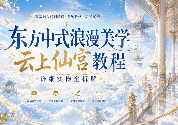 东方中式浪漫美学云上仙宫教程，详细实操全拆解-保成圈-山云人力,分享创业咨询_最新网络项目资源