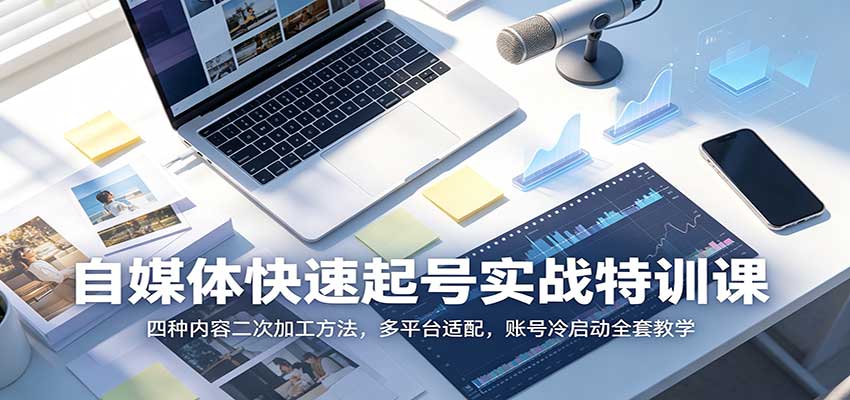 自媒体快速起号实战特训课：四种内容二次加工方法，多平台适配，账号冷启动全套教学-保成圈-山云人力,分享创业咨询_最新网络项目资源