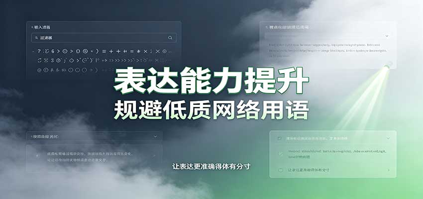表达能力提升：语言塑造思想逻辑，规避低质网络用语，强化心智感知-保成圈-山云人力,分享创业咨询_最新网络项目资源