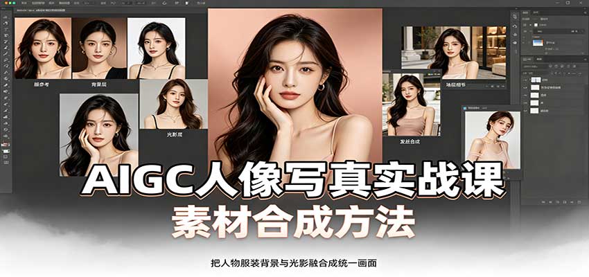 AIGC人像写真实战课：软件平台部署筹备，素材合成方法，多题材写真案例-保成圈-山云人力,分享创业咨询_最新网络项目资源