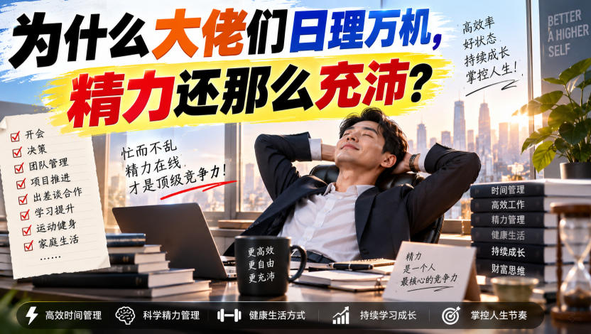 付费文章：为什么大佬们日理万机，精力还那么充沛？-保成圈-山云人力,分享创业咨询_最新网络项目资源