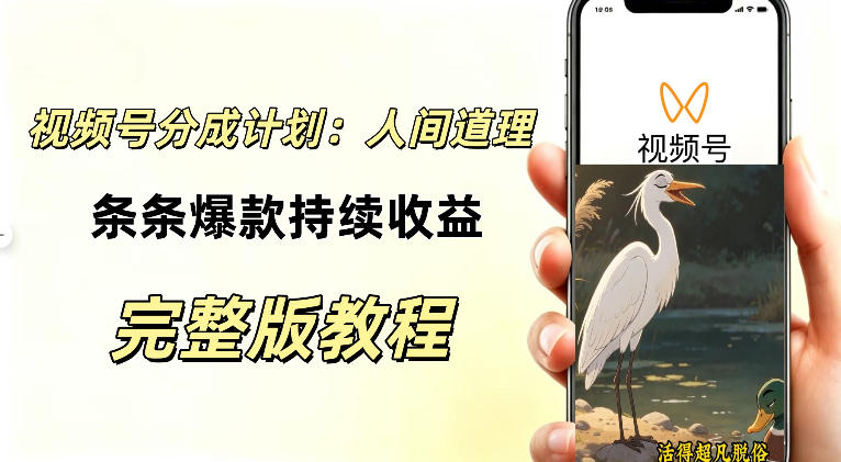 视频号新玩法之AI动漫画风励志视频，不用会画画、不用拍摄，持续化收益，详细拆解-保成圈-山云人力,分享创业咨询_最新网络项目资源