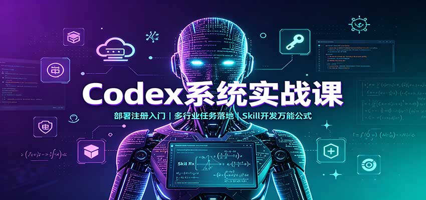 Codex系统实战课：部署注册入门，多行业任务落地，Skill开发万能公式-保成圈-山云人力,分享创业咨询_最新网络项目资源