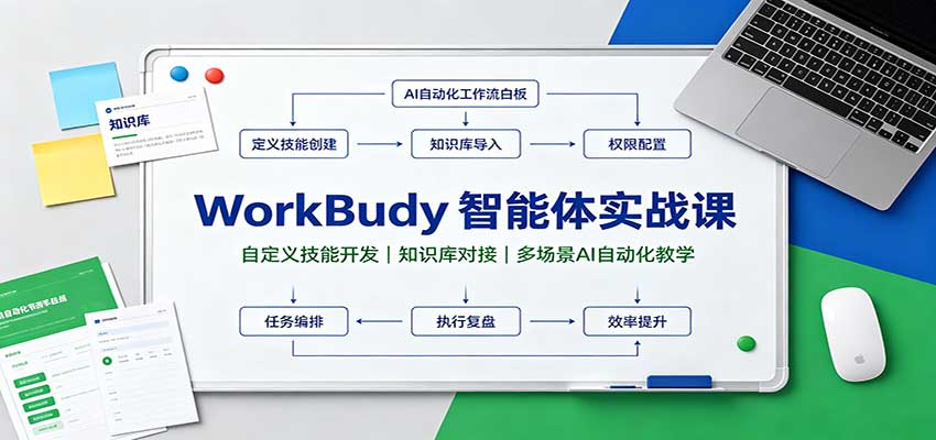 WorkBuddy智能体实战课：自定义技能开发，知识库对接，多场景AI自动化教学-保成圈-山云人力,分享创业咨询_最新网络项目资源