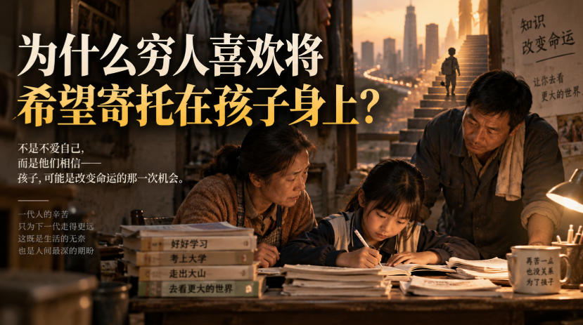 某社群精品文章：为什么穷人喜欢将希望寄托在孩子身上？-保成圈-山云人力,分享创业咨询_最新网络项目资源