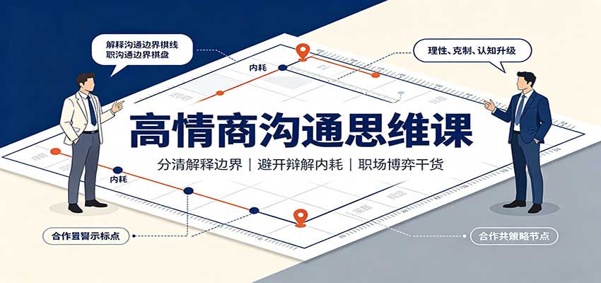 高情商沟通思维课：分清解释边界，避开辩解内耗，职场博弈干货-保成圈-山云人力,分享创业咨询_最新网络项目资源