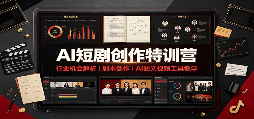 AI短剧创作特训营：行业机会解析，剧本创作，AI图文视频工具教学(文字版)-保成圈-山云人力,分享创业咨询_最新网络项目资源