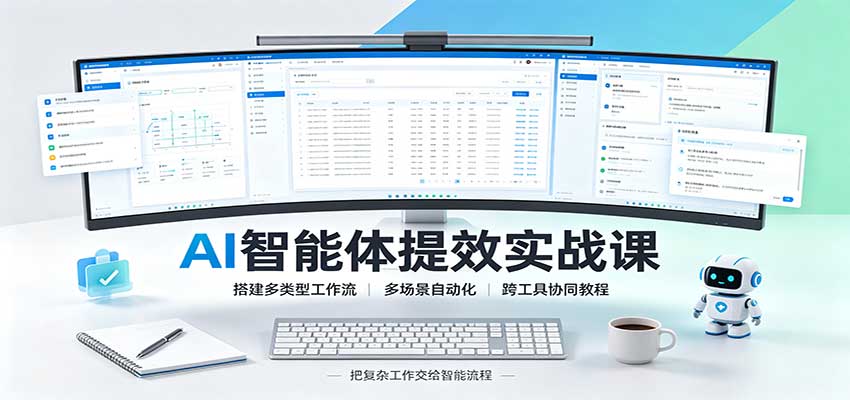 AI智能体提效实战课：搭建多类型工作流，多场景自动化，跨工具协同教程-保成圈-山云人力,分享创业咨询_最新网络项目资源