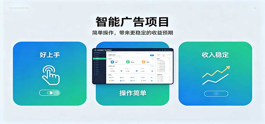 智能广告挂机项目，操作简单上手快，收益稳定可持续。稳定日入300+-保成圈-山云人力,分享创业咨询_最新网络项目资源