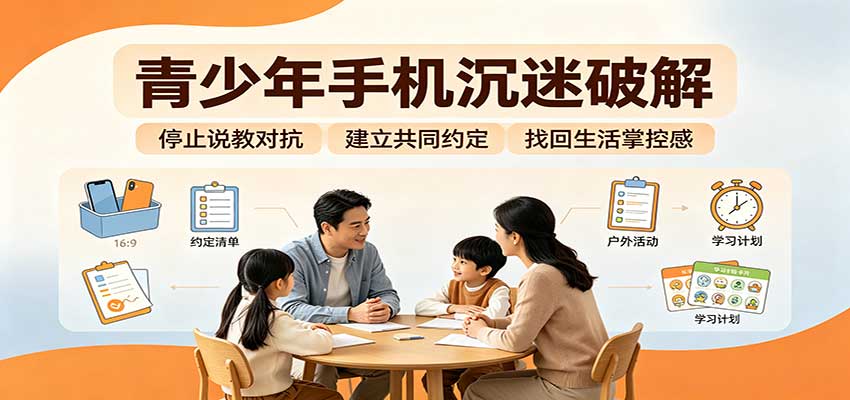青少年手机沉迷破解：跳出管控说教思维，六步法引导孩子夺回注意力掌控权-保成圈-山云人力,分享创业咨询_最新网络项目资源