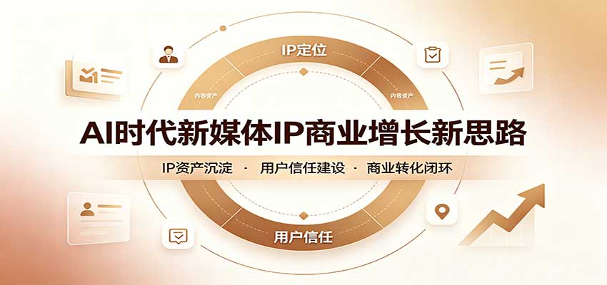 AI时代新媒体IP商业增长新思路：摒弃复杂运营套路，用极简思维打通获客路径-保成圈-山云人力,分享创业咨询_最新网络项目资源