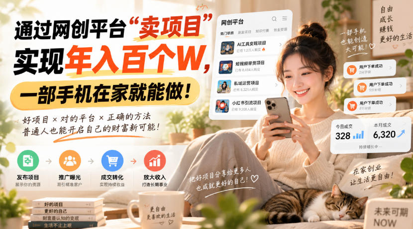 靠卖网创项目变现，一年拿下百万收益！一台手机就能操作！-保成圈-山云人力,分享创业咨询_最新网络项目资源
