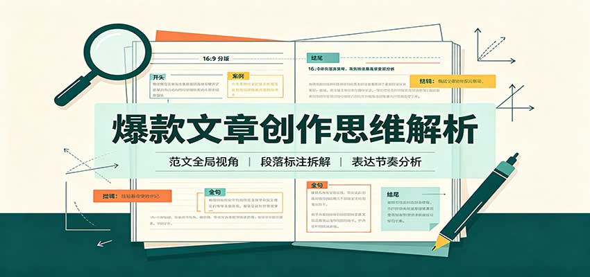 爆款文章创作思维解析：全局视角拆解范文，梳理行文逻辑，搭配真实拆文实操案例-保成圈-山云人力,分享创业咨询_最新网络项目资源