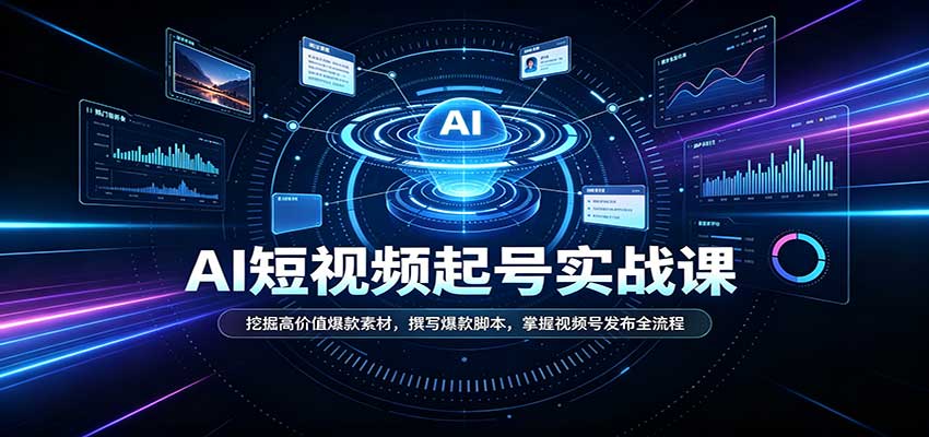 短视频AI起号实战课：挖掘高价值爆款素材，撰写爆款脚本，掌握视频号发布全流程-保成圈-山云人力,分享创业咨询_最新网络项目资源