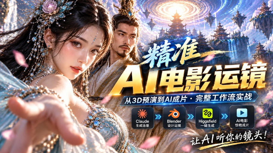 AI视频终于能精准运镜了！Claude+Blender+Higgsfield免费插件实测-保成圈-山云人力,分享创业咨询_最新网络项目资源