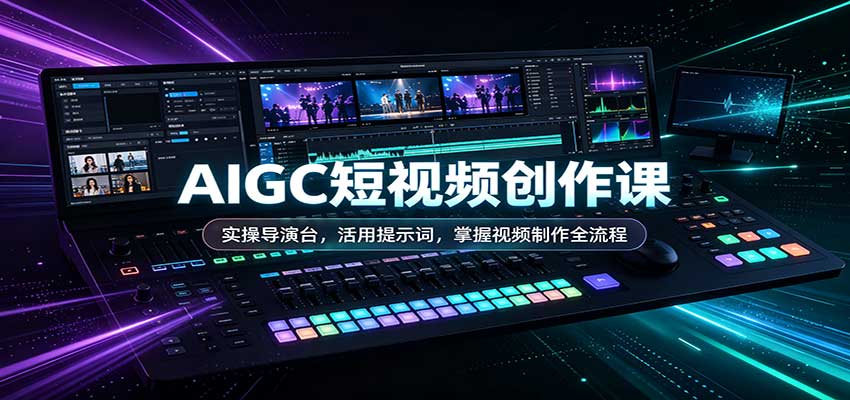 AIGC短视频创作课：实操导演台，活用提示词，掌握视频制作全流程-保成圈-山云人力,分享创业咨询_最新网络项目资源