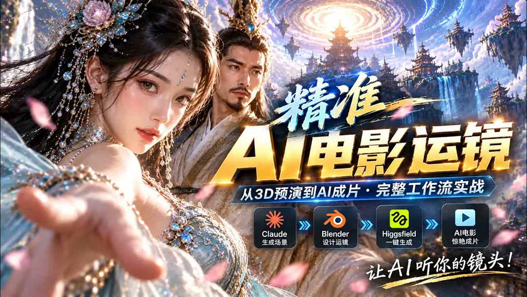 AI视频终于能精准运镜了！Claude + Blender + Higgsfield 免费插件实测-保成圈-山云人力,分享创业咨询_最新网络项目资源