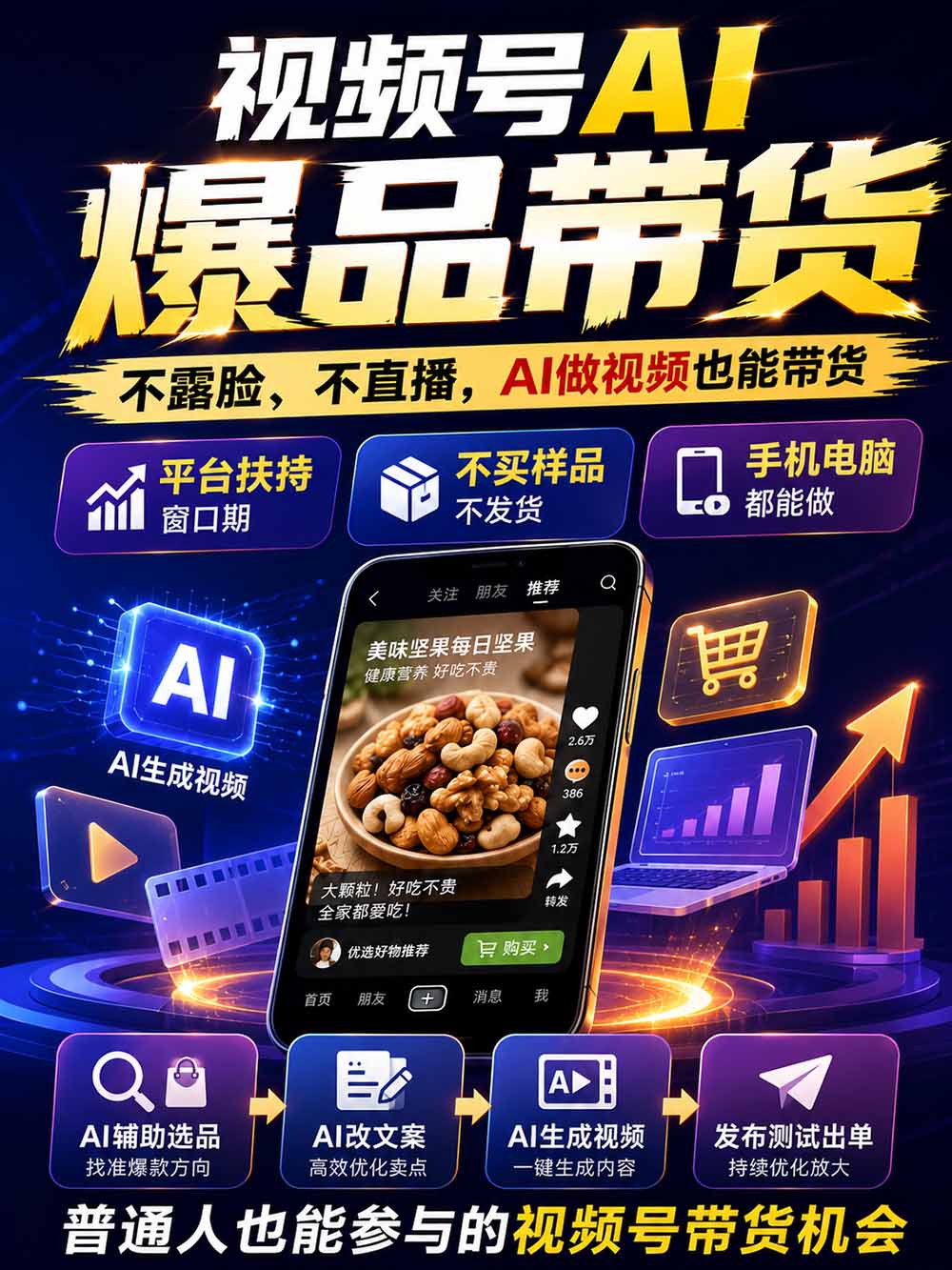 图片[2]-2026视频号AI爆品带货训练营-9月开课｜不露脸不直播，AI做视频发视频号，有人下单，你赚佣金，轻松单日佣金1000+-保成圈-山云人力,分享创业咨询_最新网络项目资源