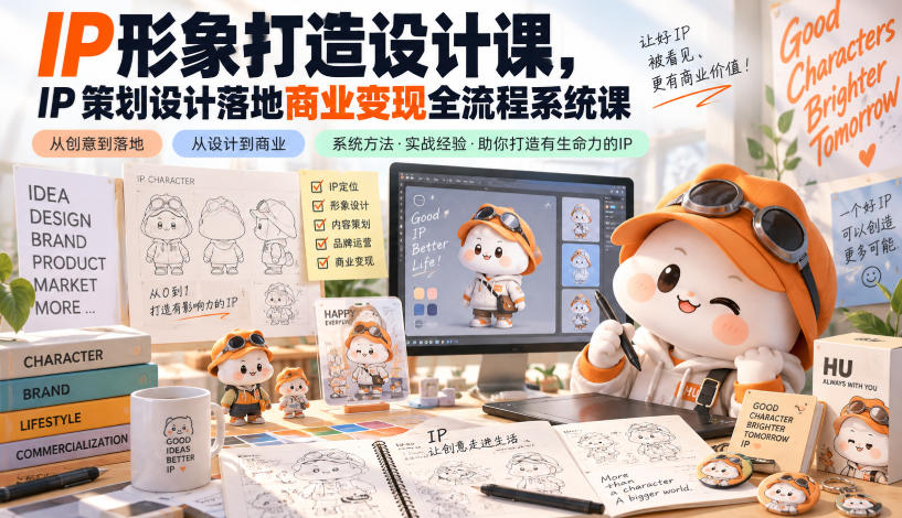 IP形象打造设计课，IP策划设计落地商业变现全流程系统课-保成圈-山云人力,分享创业咨询_最新网络项目资源