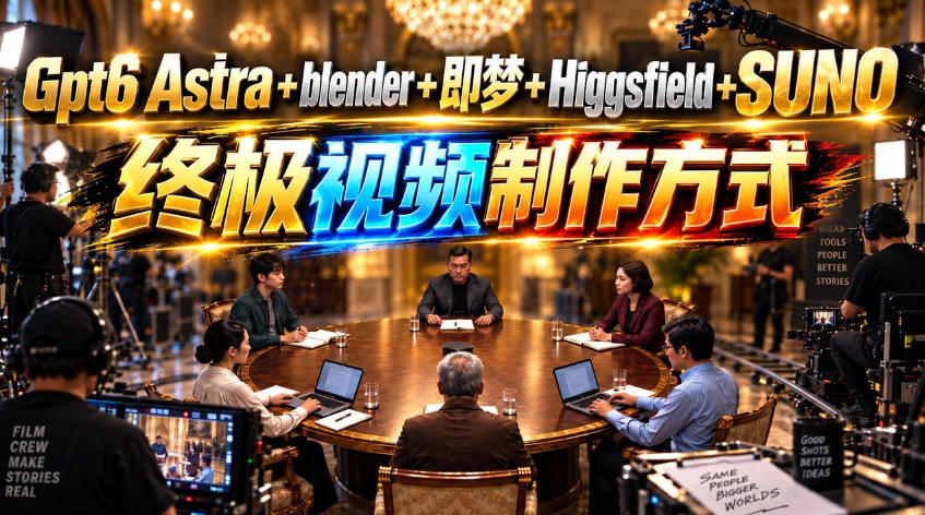 GPT-6 Astra+Blender+即梦+Higgsfield+Suno=终极视频制作方式！-保成圈-山云人力,分享创业咨询_最新网络项目资源