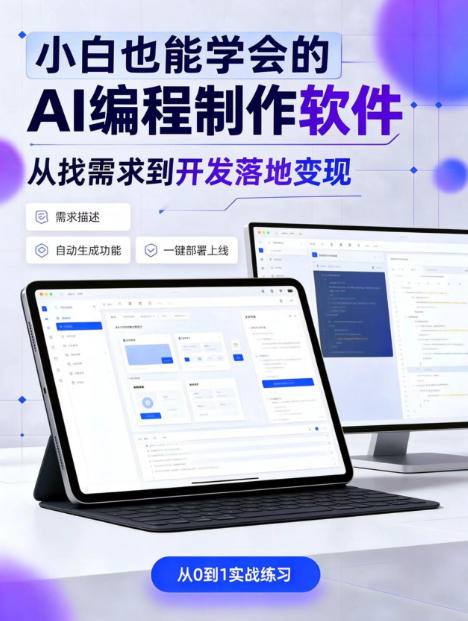 手把手教会你ai编程制作软件到变现全路径，零基础小白轻松上手，从找需求到开发落地变现【揭秘】-保成圈-山云人力,分享创业咨询_最新网络项目资源