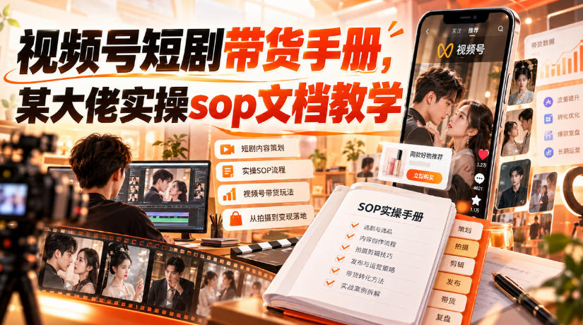 视频号短剧带货手册，某大佬实操sop文档教学-保成圈-山云人力,分享创业咨询_最新网络项目资源
