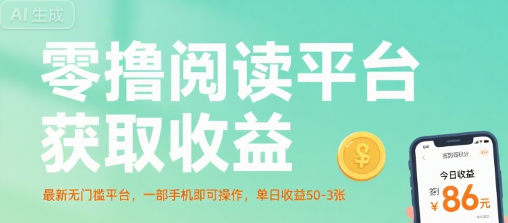 零撸阅读平台获取收益，最新无门槛平台，一部手机即可操作，单日收益50-3张【揭秘】-保成圈-山云人力,分享创业咨询_最新网络项目资源