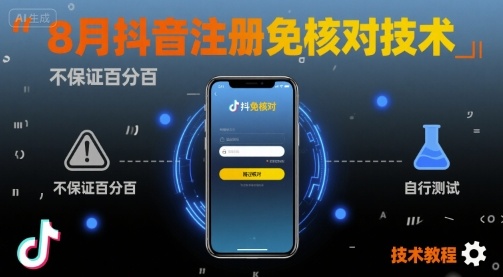 8月抖音注册免核对技术，不保证百分百，自测-保成圈-山云人力,分享创业咨询_最新网络项目资源