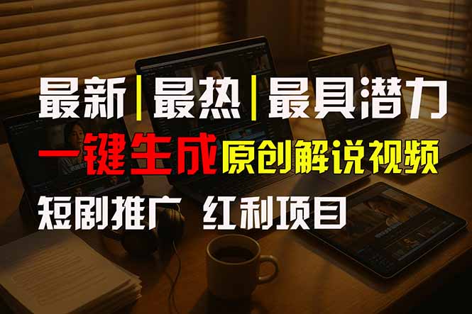 短剧推广新思路，AI一键生成原创解说视频，10分钟产出100条，30天赚了5.5w-保成圈-山云人力,分享创业咨询_最新网络项目资源
