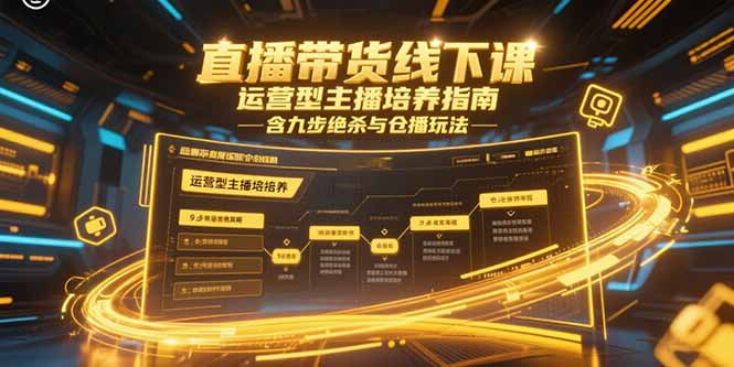 直播带货线下课，运营型主播培养指南，含九步绝杀与仓播玩法-保成圈-山云人力,分享创业咨询_最新网络项目资源
