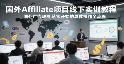 国外Affiliate项目线下实训教程，国外广告联盟从零开始的具体操作全流程-保成圈-山云人力,分享创业咨询_最新网络项目资源