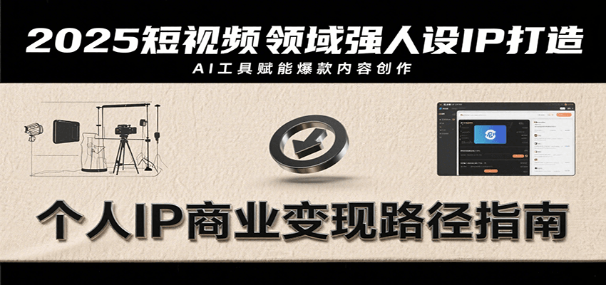 2025短视频领域强人设IP打造，结合爆款案例与AI工具应用，从个人出镜到商业成交转化-保成圈-山云人力,分享创业咨询_最新网络项目资源