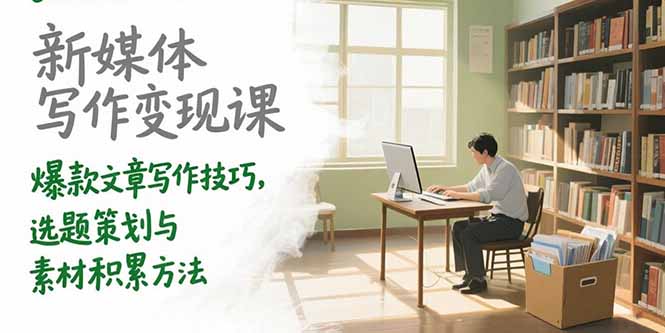 新媒体写作变现课，爆款文章写作技巧，选题策划与素材积累方法-保成圈-山云人力,分享创业咨询_最新网络项目资源