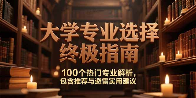 付费文：大学专业选择终极指南,100个热门专业解析,包含推荐与避雷实用建议-保成圈-山云人力,分享创业咨询_最新网络项目资源